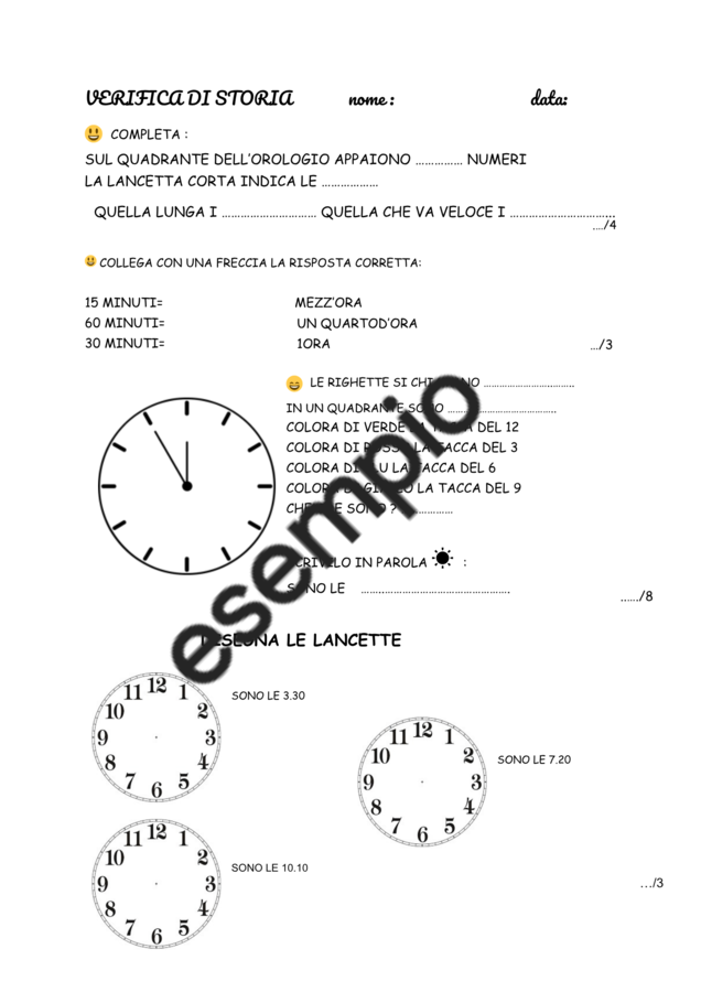 QUADERNO DI STORIA CLASSE 3