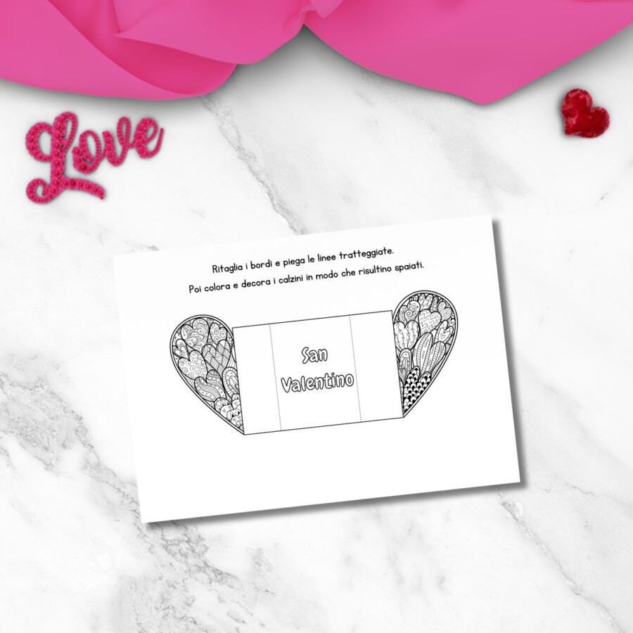 Biglietto doodle art San Valentino