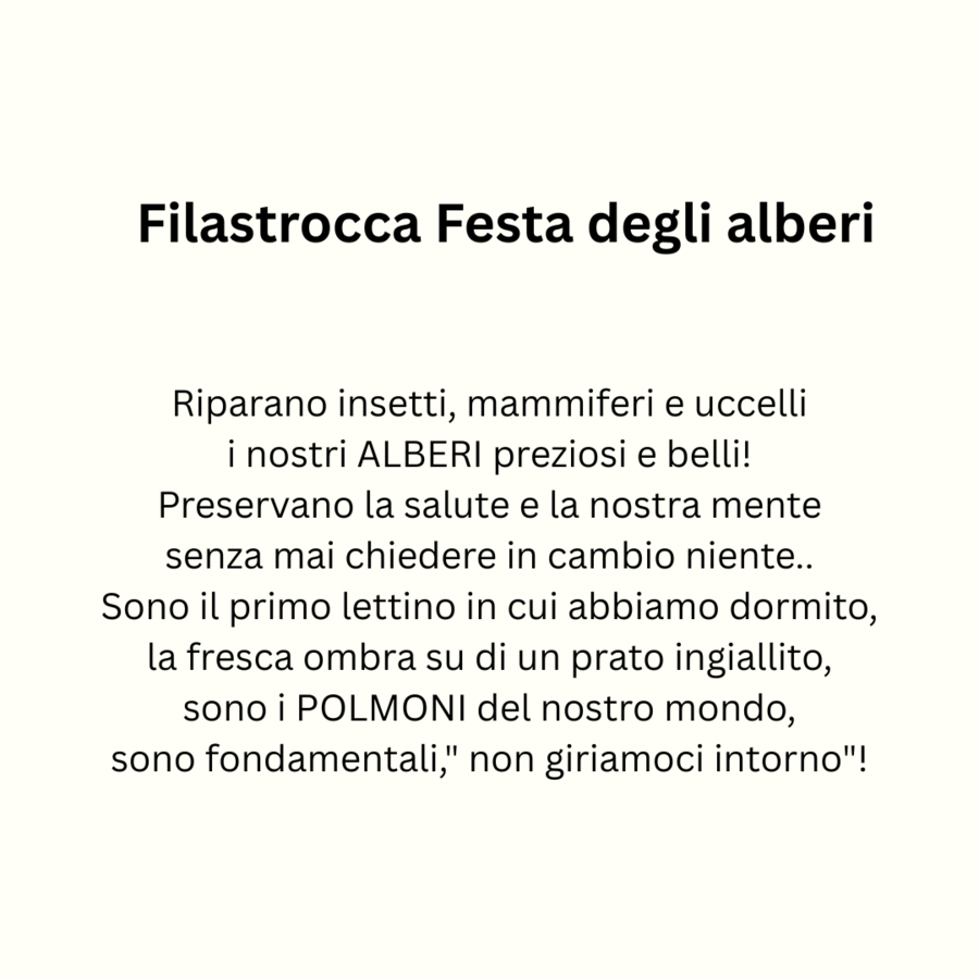 Filastrocca Festa degli alberi