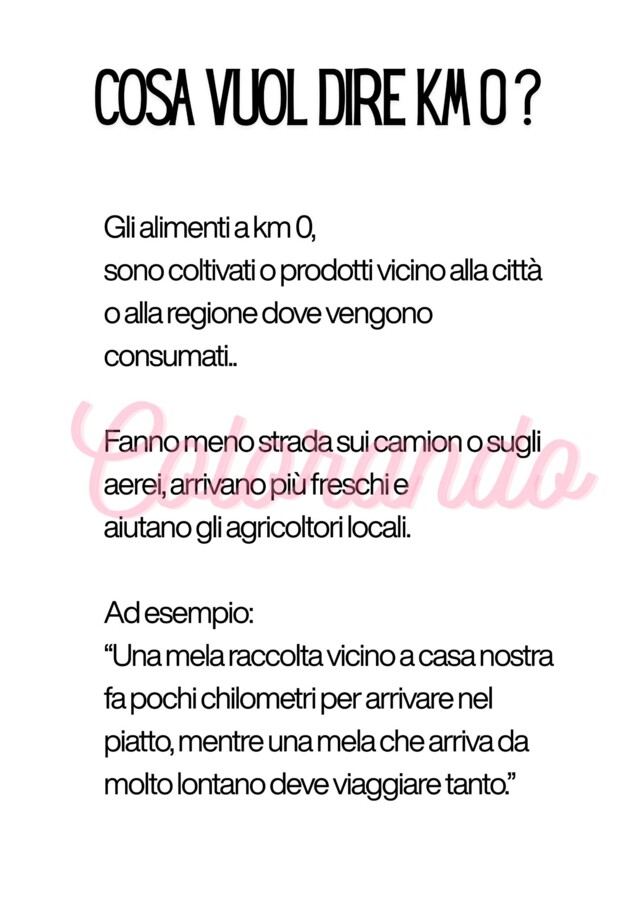 IL KM 0 E LA FRUTTA DI STAGIONE