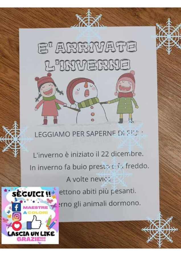 E' ARRIVATO L'INVERNO!