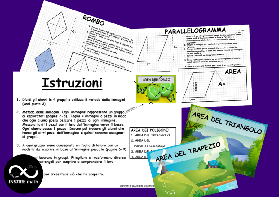 AREA DEI POLIGONI. Scoperta delle formule dell'area delle figure. Insegnamento attraverso la scoperta.