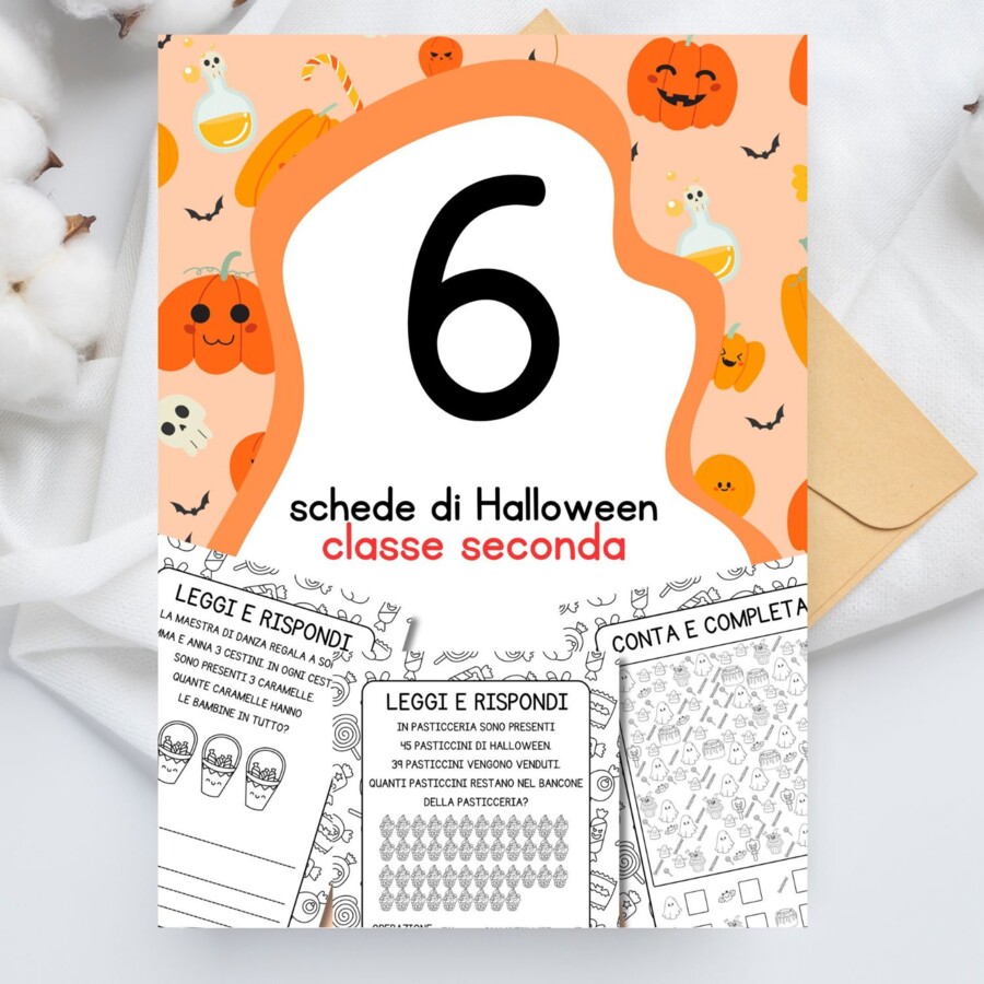 Schede didattiche matematica Halloween classe seconda