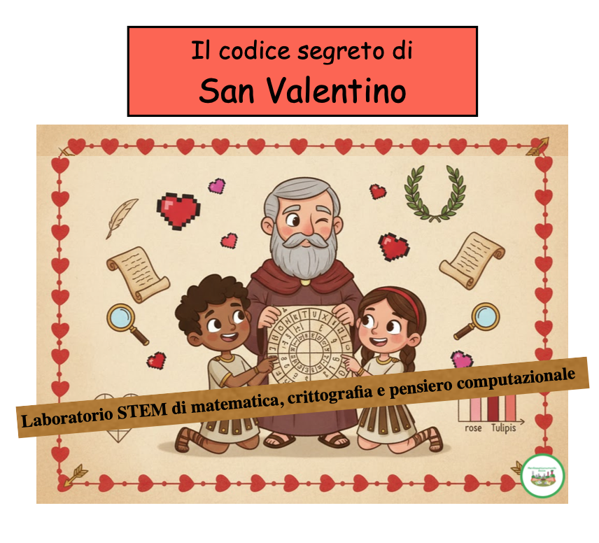 Il codice segreto di San Valentino; Laboratorio STEM di matematica, crittografia e pensiero computazionale classe 2-5