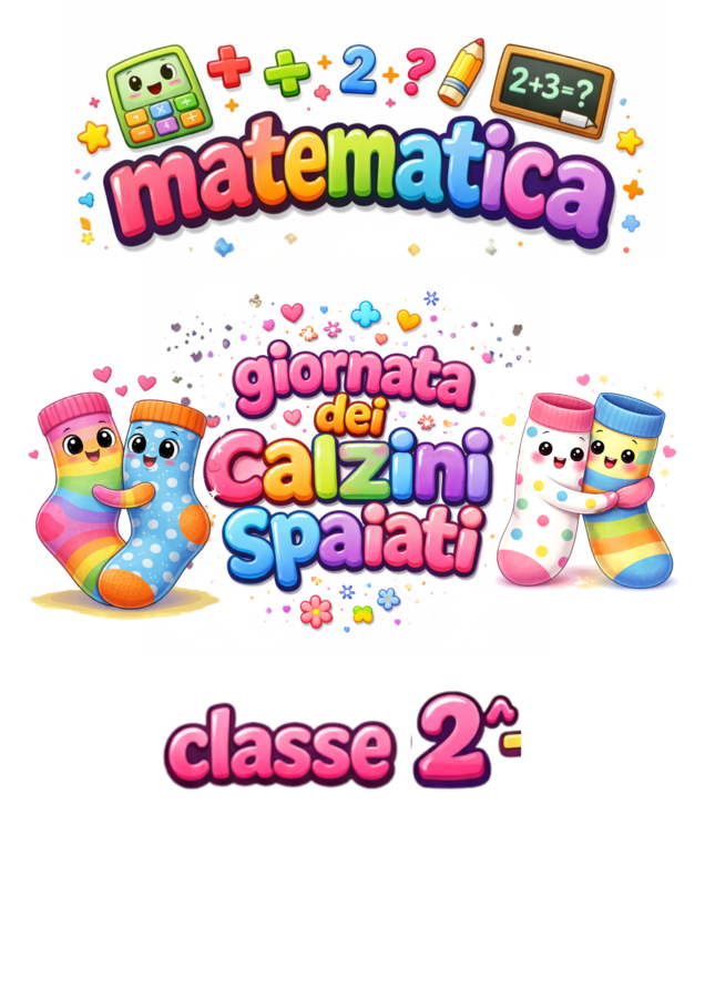 GIORNATA DEI CALZINI SPAIATI MATEMATICA CLASSE 2^