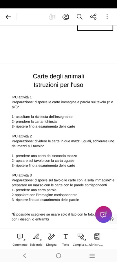 Le carte degli animali