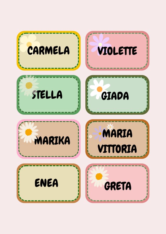 etichette nomi 3