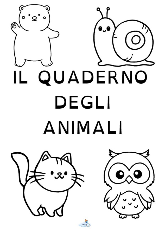 IL QUADERNO DEGLI ANIMALI DA COLORARE