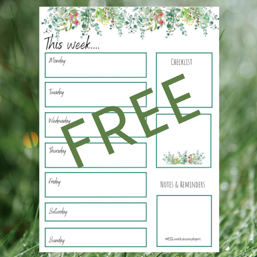 Weekly planner