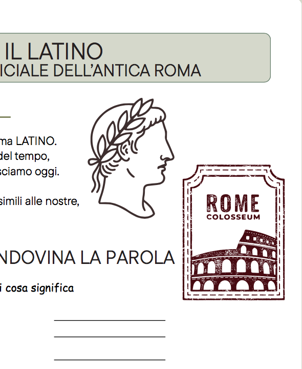 Romani: il latino, la lingua dell'antica Roma - materiale adatto per la didattica a stazioni