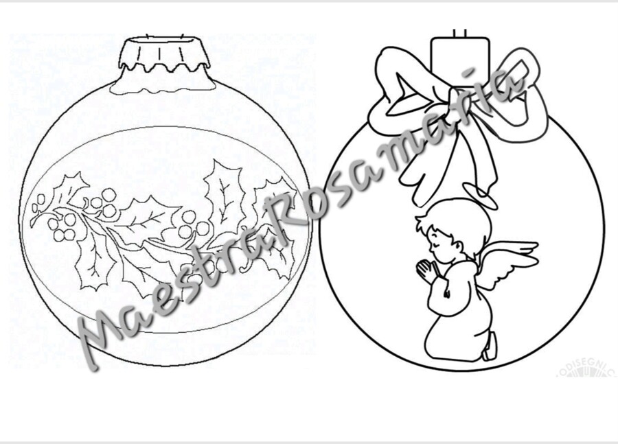 Sfere di Natale da colorare