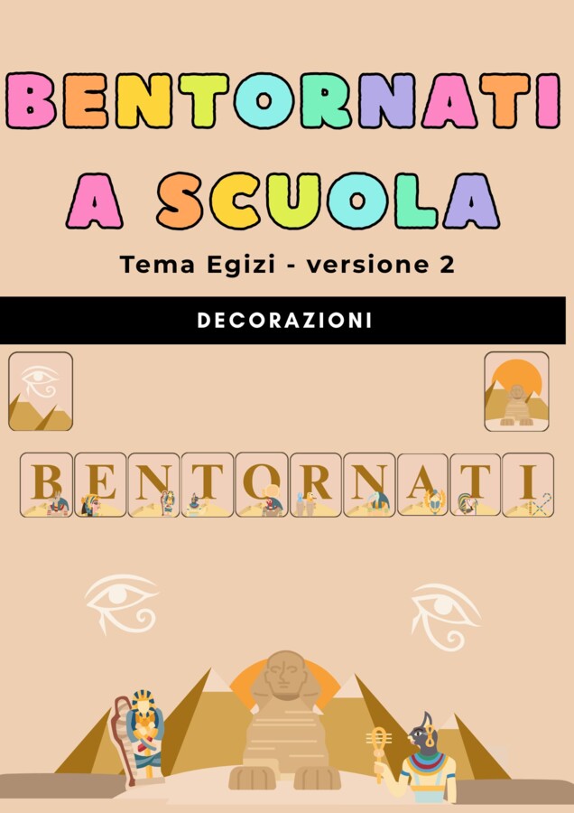 Accoglienza scuola primaria – Bentornati tema Egizi (versione 2)