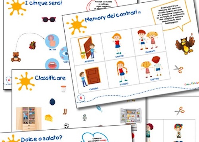 Schede gioco per la scuola dell'infanzia
