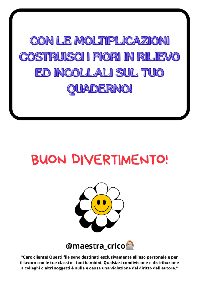 ATTIVITÀ DI CONSOLIDAMENTO SULLE TABELLINE
