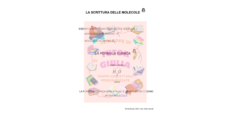 LA SCRITTURA DELLE MOLECOLE