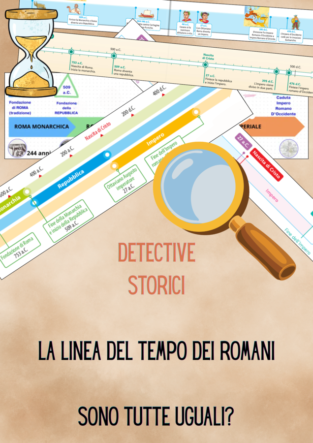 Attività di confronto - linea del tempo - antichi romani - storia classe 5^