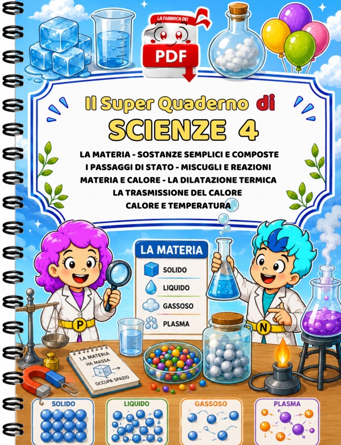 SUPER QUADERNO DI SCIENZE 4 - la materia