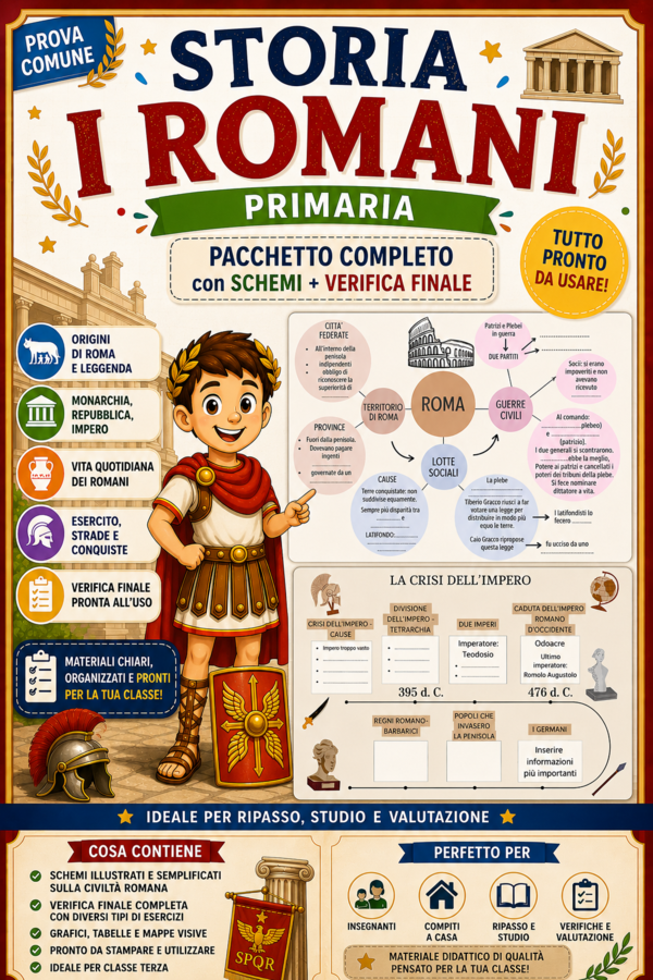 Pacchetto Romani schemi + verifica finale