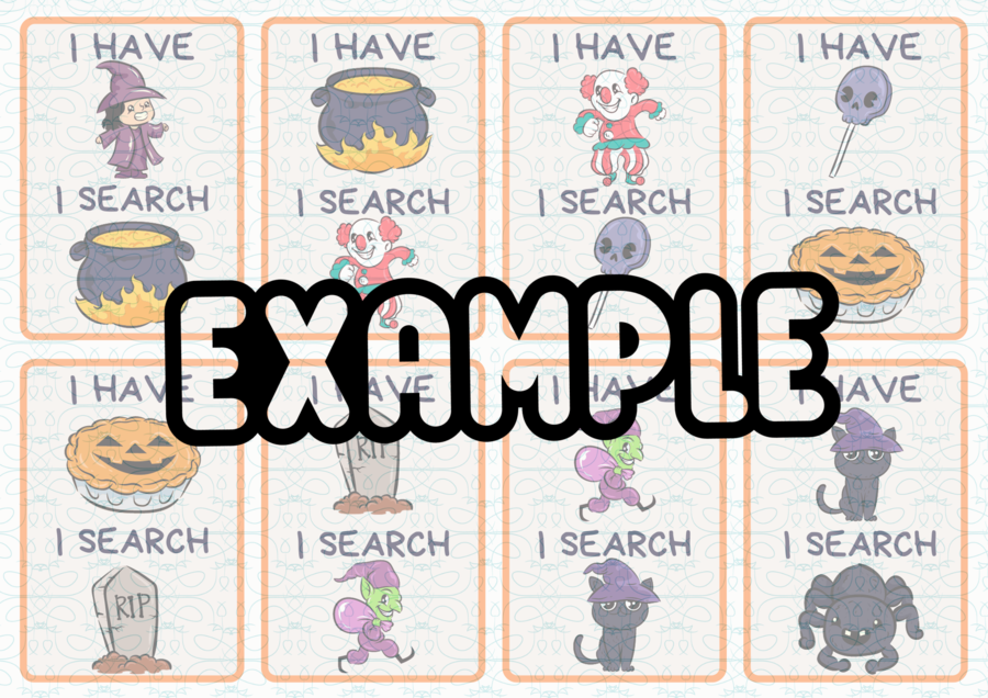 I have/I search - Halloween CARDS