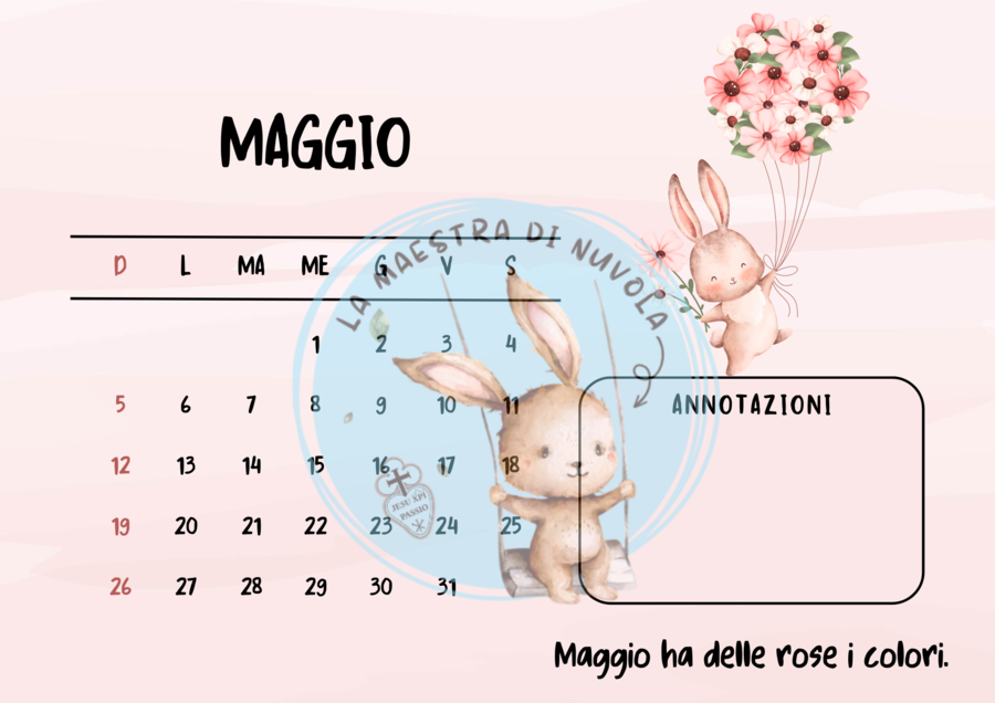 Calendario 2024 per la classe