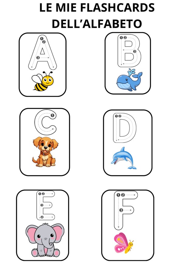 Flashcards dell'alfabeto