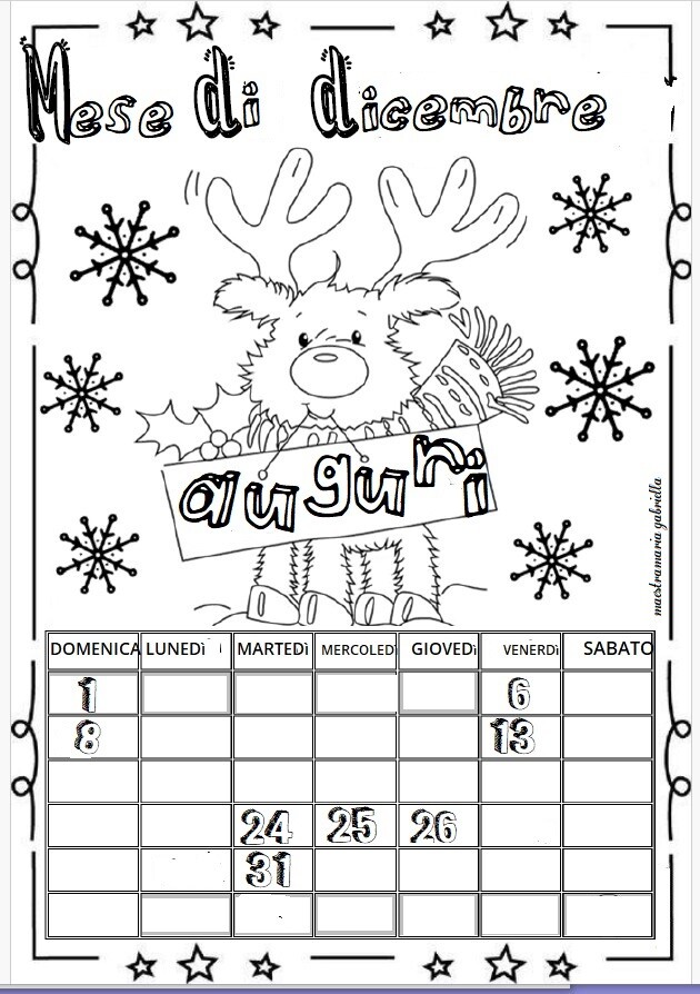 Calendarietto di Dicembre