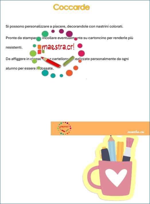 Coccarde di fine anno scolastico
