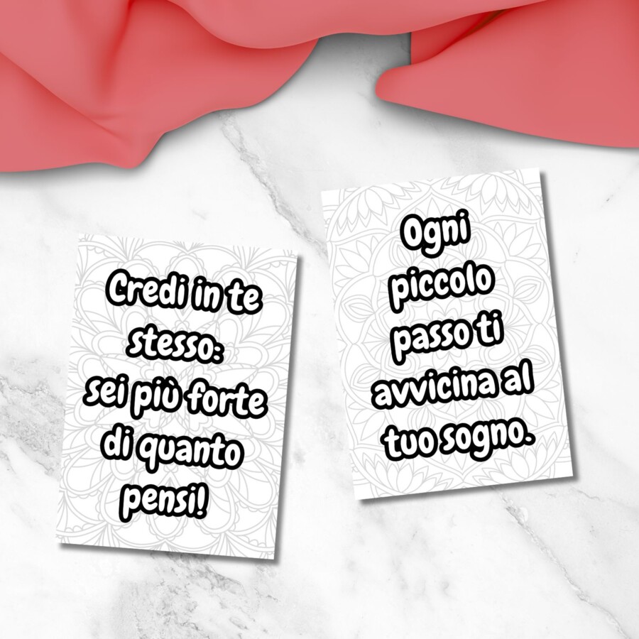 Frasi motivazionali da colorare