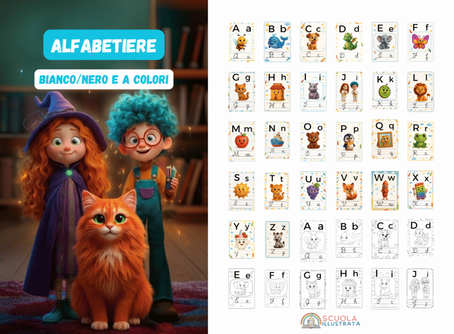 Alfabetiere da stampare con lettere straniere