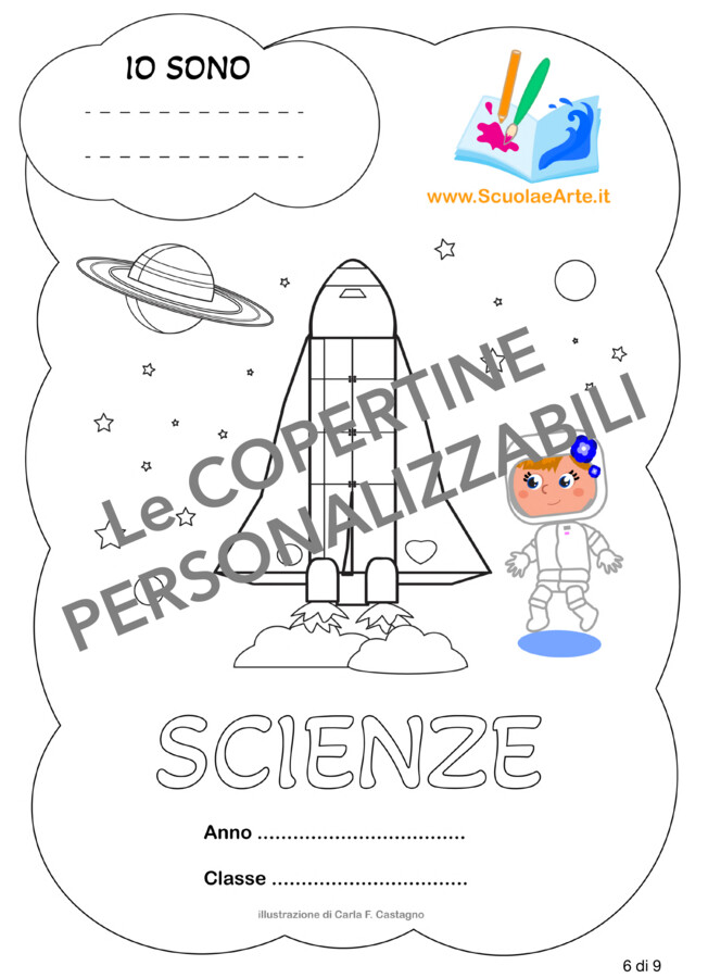 Copertine "Scuola e Arte" stampabili personalizzabili
