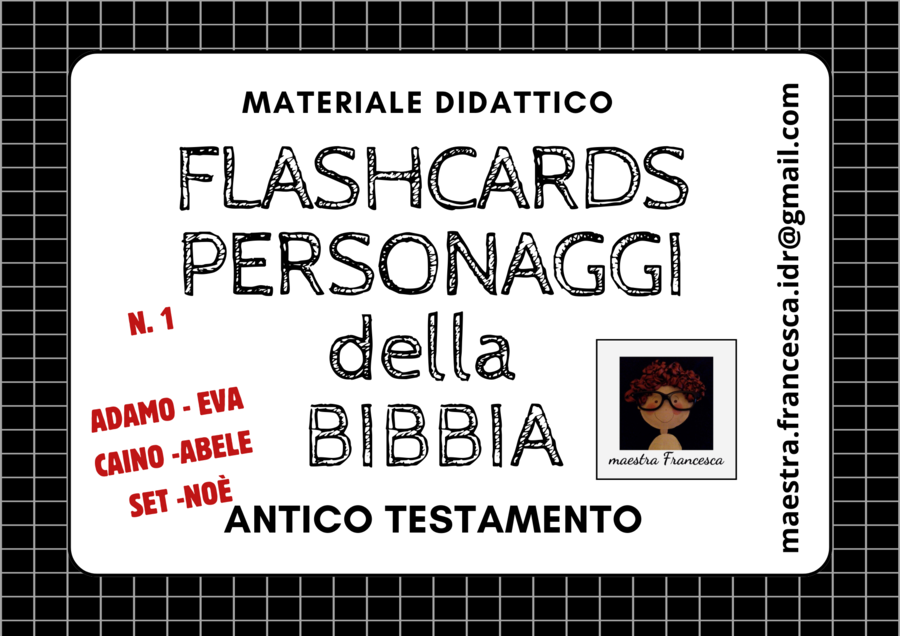 N. 1 FLASHCARDS PERSONAGGI DELLA BIBBIA