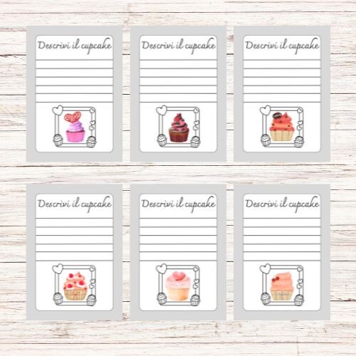 Descrivi i cupcakes - Schede didattiche sulla descrizione