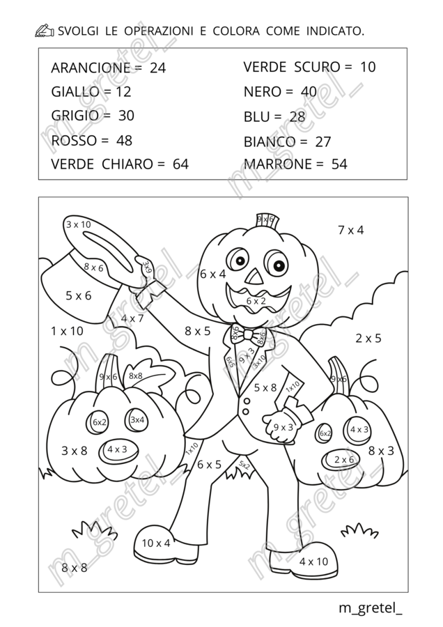 TABELLINE E HALLOWEEN