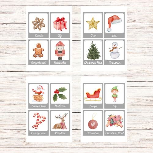 Flashcards di Natale in inglese