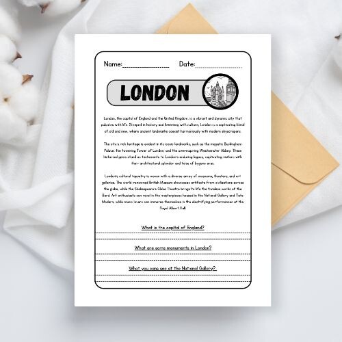 London reading comprehension - Lettura e comprensione su Londra