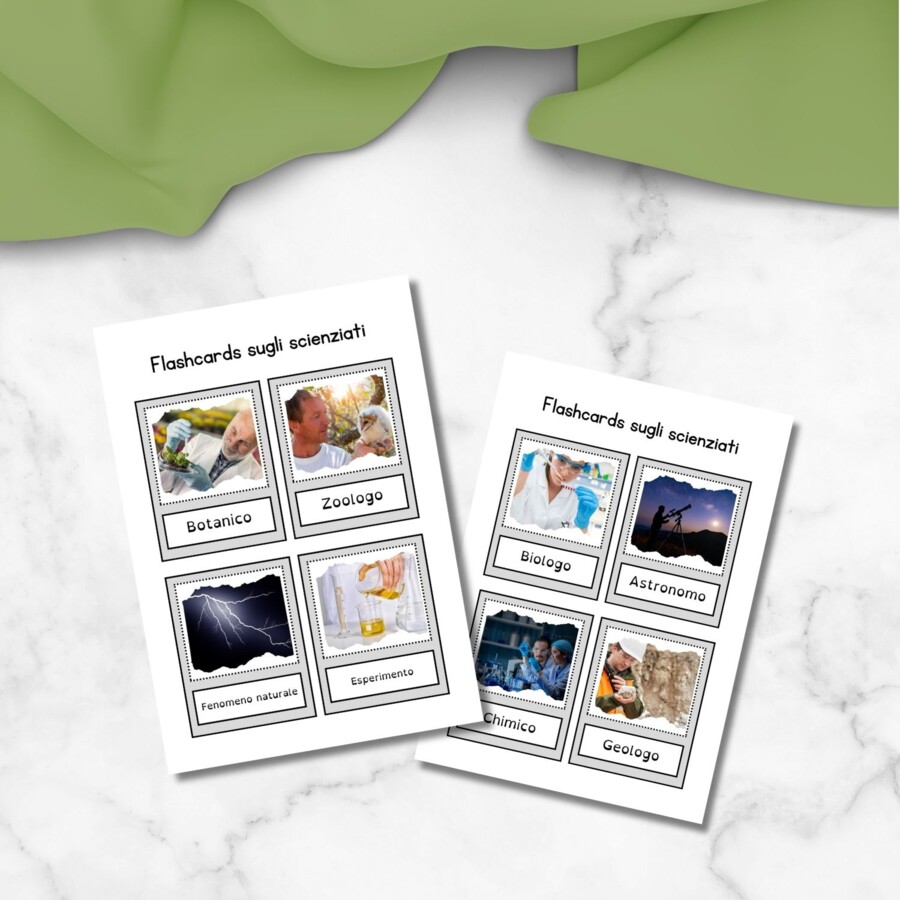Flashcards sugli scienziati