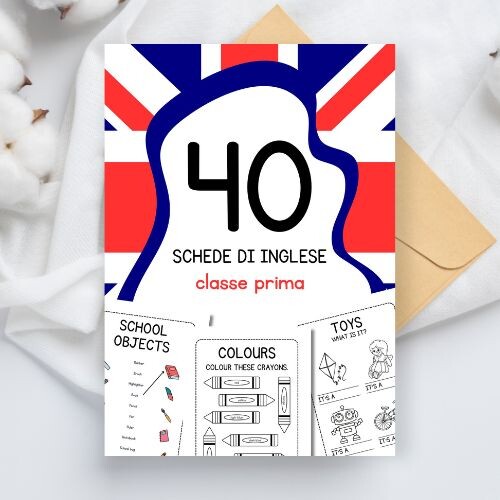 Schede didattiche inglese prima elementare - Pacchetto/Quaderno per tutto l'anno