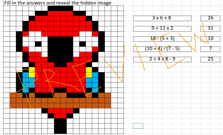 Pixel Art ordine delle operazioni: bundle