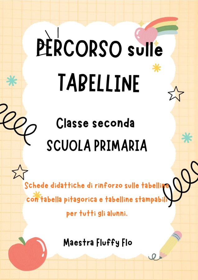 Percorso sulle tabelline- classe seconda- scuola primaria