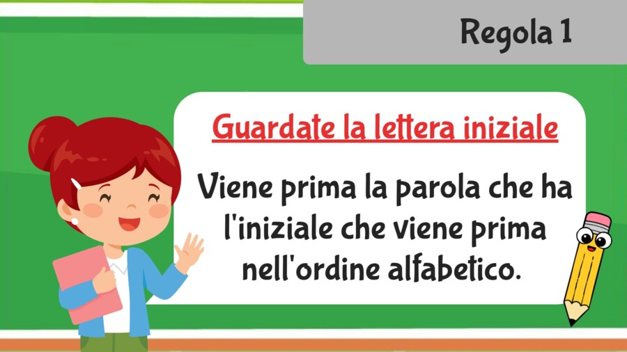 L'ordine alfabetico