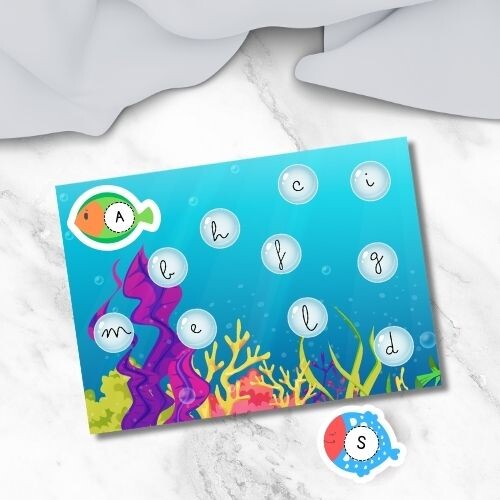 Gioco del corsivo "In fondo al mare"