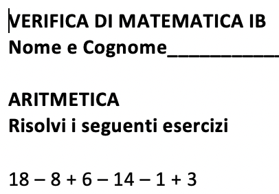 verifica di matematica bes