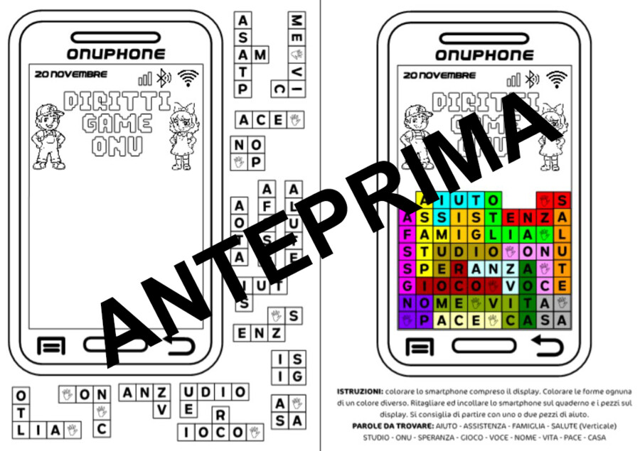 GIOCO DEL TETRIS PER LA GIORNATA INTERNAZIONALE DEI DIRITTI DELL'INFANZIA - SCUOLA PRIMARIA DALLA CLASSE TERZA