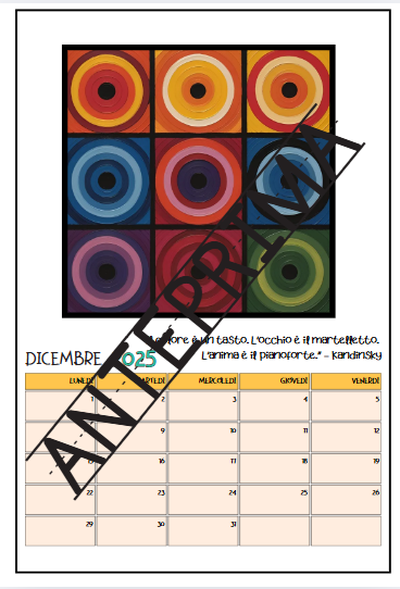 CALENDARIO ARTE – Un viaggio creativo mese per mese (a.s. 26/27)