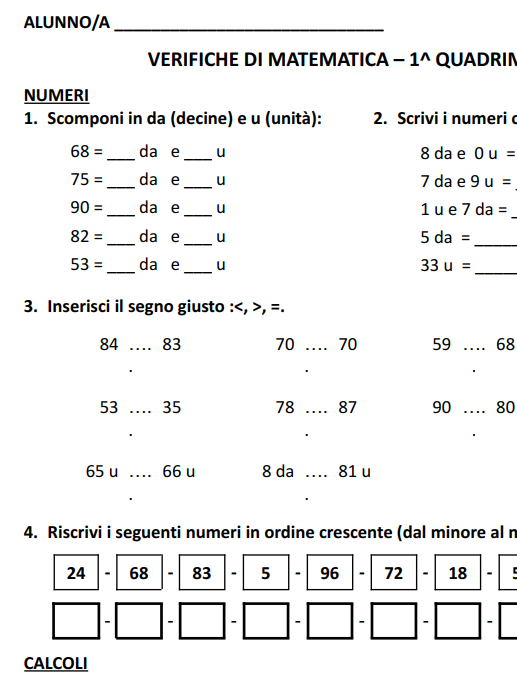 verifica di matematica