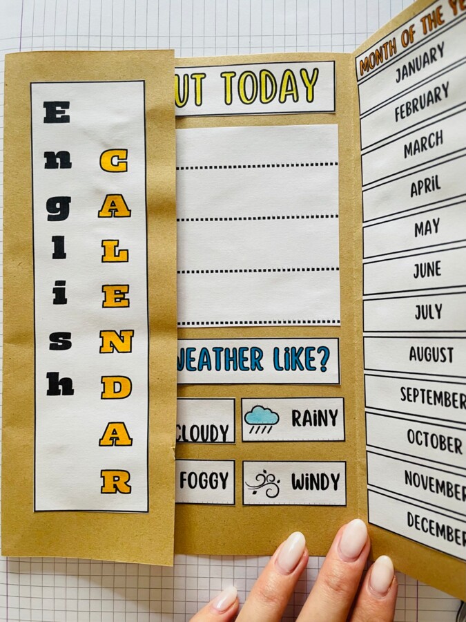 LAPBOOK - English Calendar