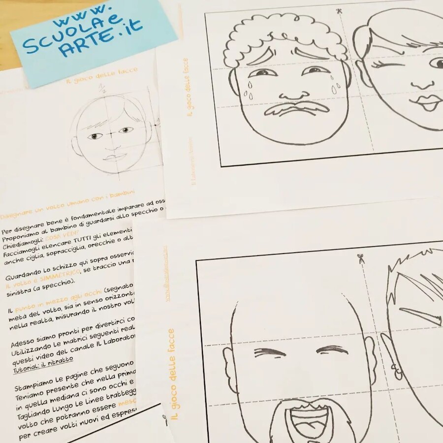 Il gioco delle facce, disegnare ritratti ed emozioni