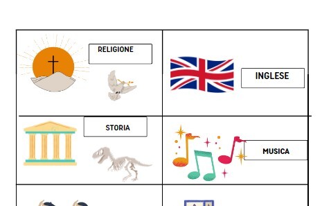 Materiali per la realizzazione di un agenda visiva scolastica a tema Dinosauri
