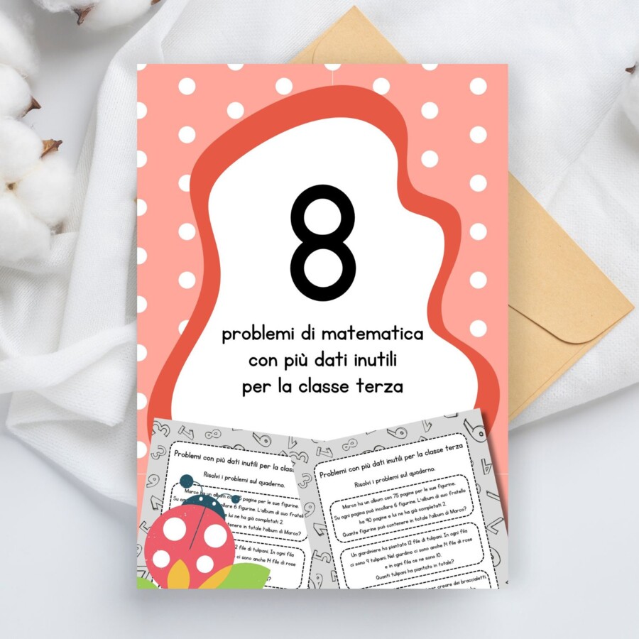 Problemi con più dati inutili per la classe terza della scuola primaria