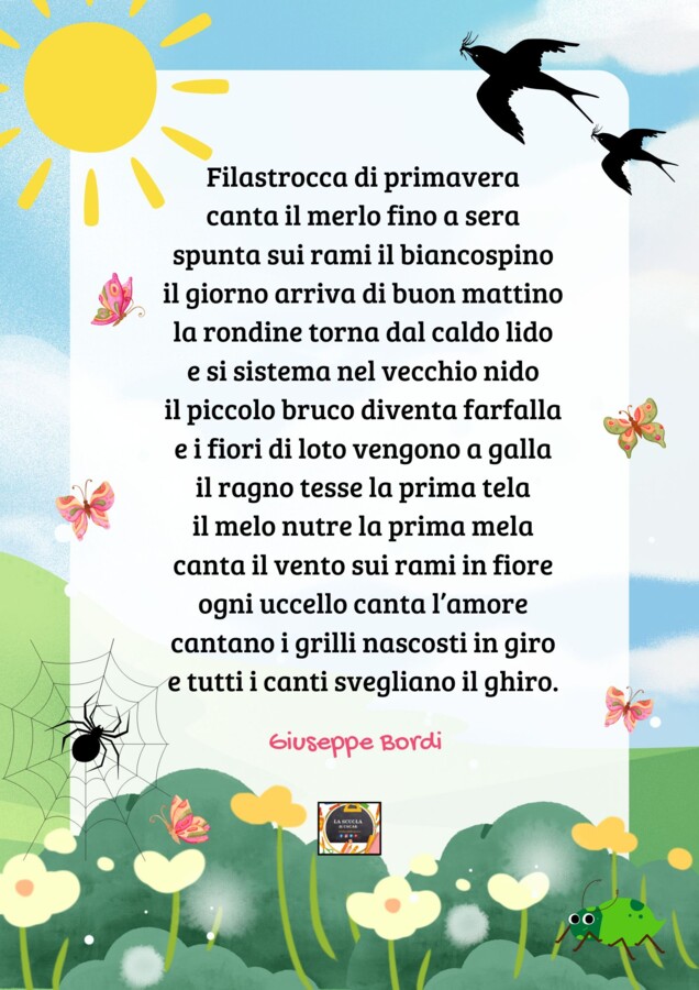 Filastrocca di Primavera di Giuseppe Bordi 🌸🌺🌼
